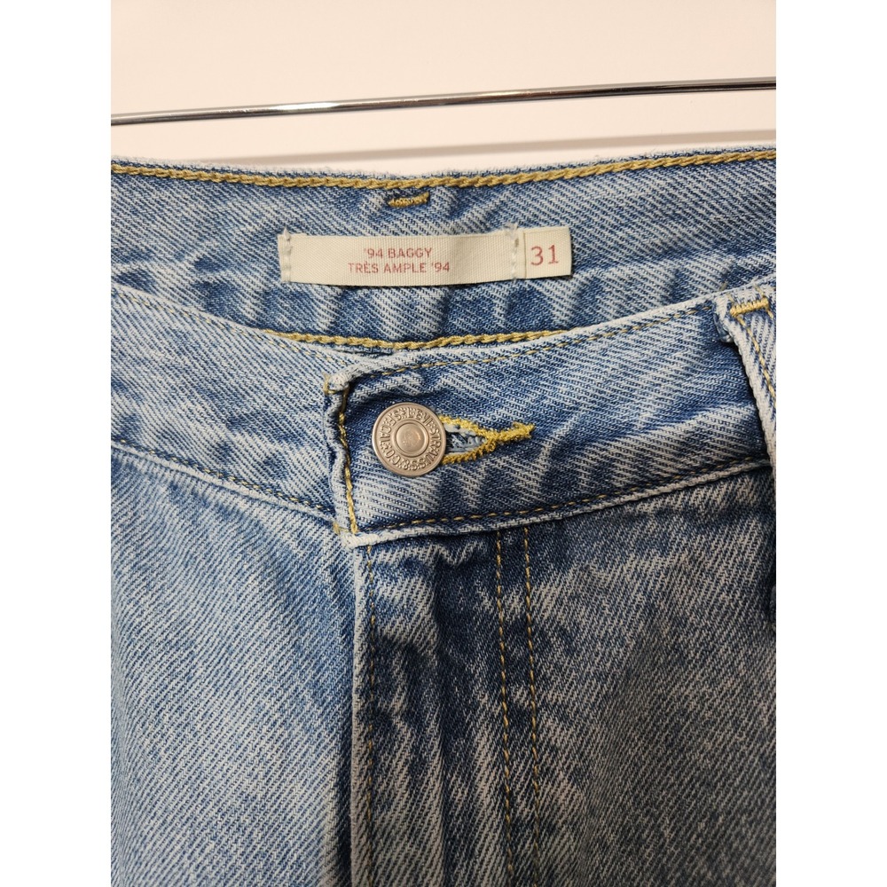 Levis 94 Baggy Jeans Womens 31 Riveting Light Wash Straight Leg Denim A3510-0035 - Picture 5 of 8